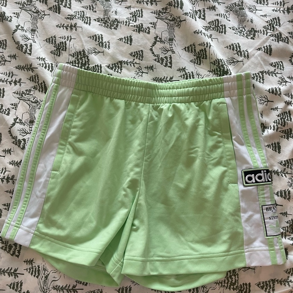 Adidas Women's Mint Green Athletic Shorts